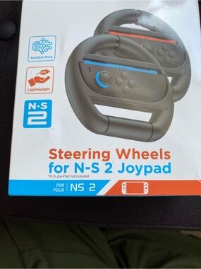 Steering Wheels for N-S 2 Joypad - Black with Blue & Red Accents